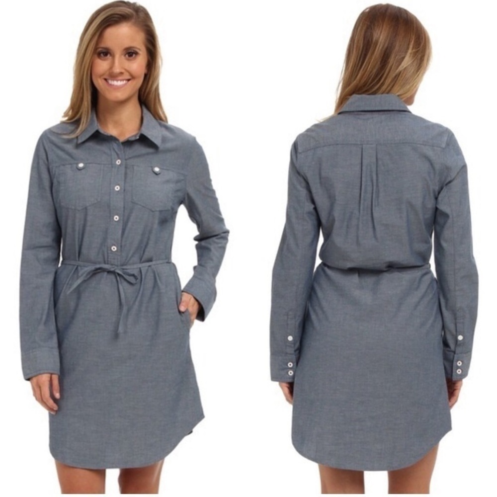 Patagonia Featherstone Chambray Dress Blue Size 12
